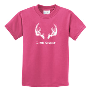 Kid's Livin' Country Antlers T-shirt