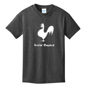 Kid's Livin' Country Rooster T-shirt