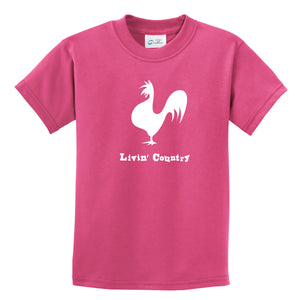 Kid's Livin' Country Rooster T-shirt
