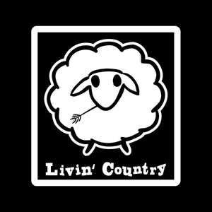 Livin' Country Sheep Distressed Patch Hat