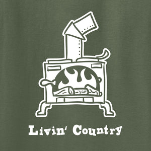 Adult Livin' Country Wood Stove T-shirt